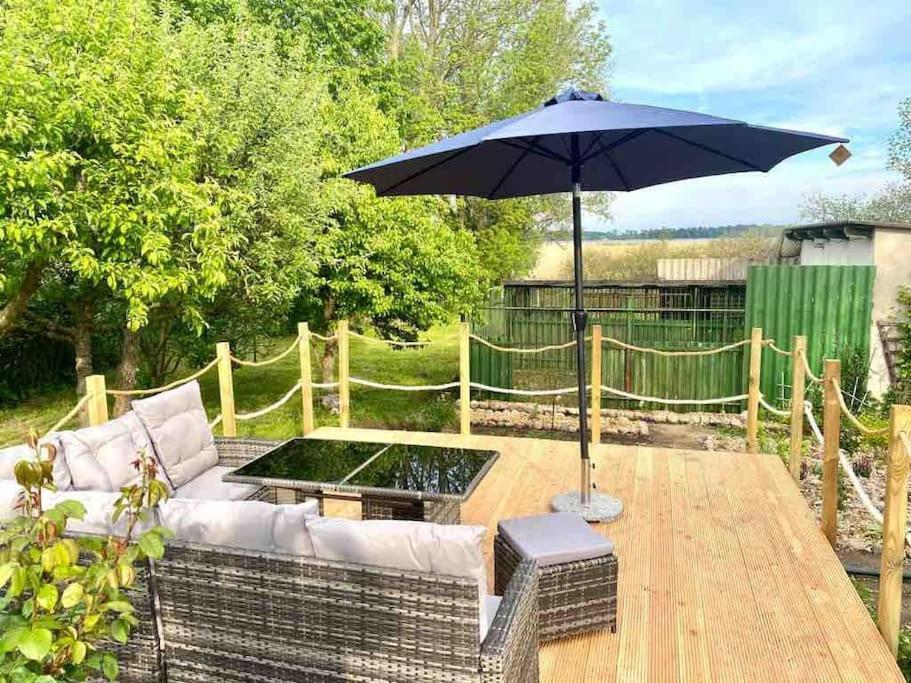 Ferienhaus Mit Wasserblick Auf Der Insel Usedom Krummin Exteriör bild